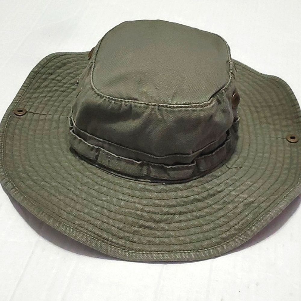 Outdoor Life Camo Green Boonie Fishing Water Trail Cotton Hat